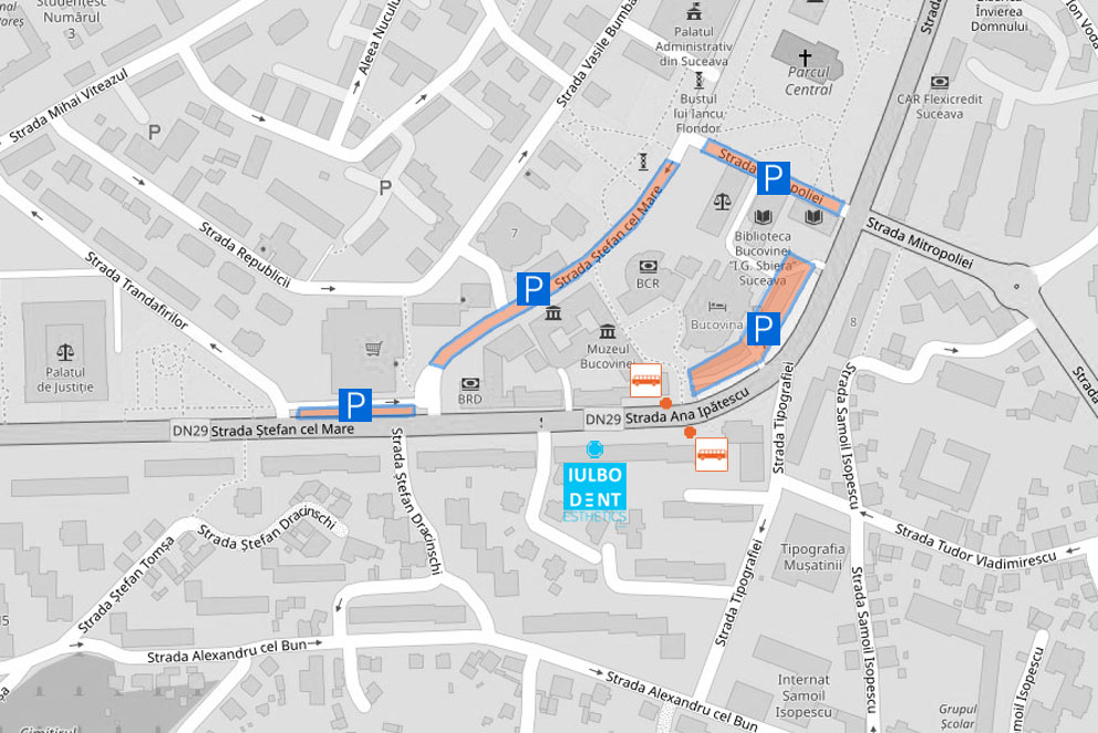 Indicații orientare, parcări, stații autobuz